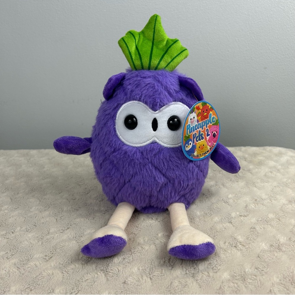Peek A Boo Toys Pineapple Pets Purple Plush Stuffed Animal Toy SM306
